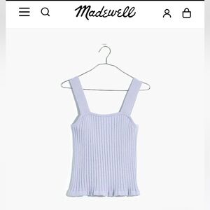 Madewell Tilney Ribbed sweater tank lilac